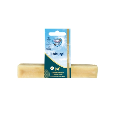 RENSKE Kauwkluif CHHURPI Kaas M - Graan- & glutenvrije natuurlijke kaassnack, gebitsverzorgend & langdurig kauwen - 61 g
