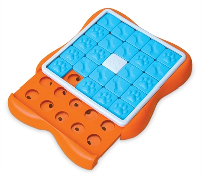 NINA OTTOSSON Hondenspel Challenge Slider Schuifpuzzel voor mentale & fysieke stimulatie - Oranje/Blauw - 38x38x5 cm