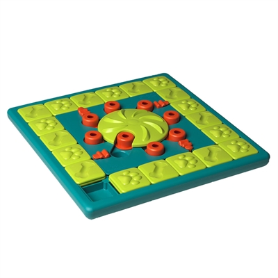 NINA OTTOSSON Hond intelligentiespel MULTIPUZZLE BLU Extra uitdagend schuif- en draaispel - Blauw - 38x38x5 cm
