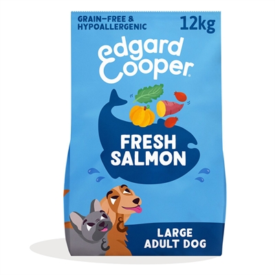 EDGARD & COOPER Hundefutter Adult Frischer norwegischer Lachs Getreidefrei - Hypoallergen, Eiweißreich & Omega-3 - 12 kg