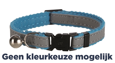 TRIXIE Halsband Kat Reflecterend - Reflecterende lijn, Belletje, Clicksluiting - Assorti - Traploos verstelbaar