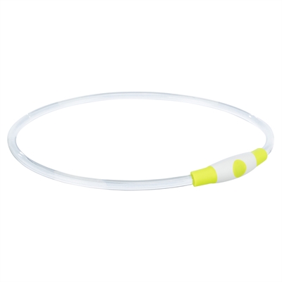 TRIXIE Hondenhalsband USB Flash Light Oplaadbaar, knipper/continu, zicht tot 200 m - Groen - L-XL 65x0,8 cm