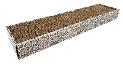 CROCI Krabplank HomeDecor Textuur Maiolica Omkeerbaar dubbelzijdig met kattenkruid - Moderne print - 48x12,5x5 cm