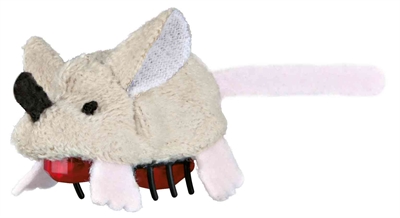 TRIXIE Kattenspeelgoed Trillende Woestijnrat - Trilt op gladde oppervlakken, Batterijen inbegrepen - Bruin - 5,5 cm