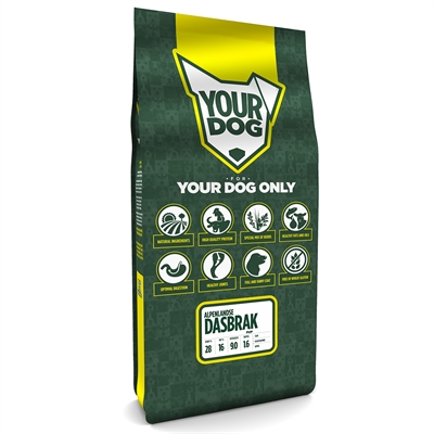 YOURDOG Hondenvoer ALPENLANDSE DASBRAK PUP Rijk aan buffel & gevogelte, glucosamine voor soepele gewrichten en gezonde vacht - 12 kg