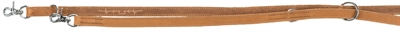 TRIXIE HONDENRIEM RUSTIC HEARTBEAT VERSTELBAAR VETLEER BRUIN