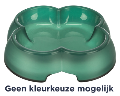 TRIXIE VOERBAK / WATERBAK TRANSPARANT KUNSTSTOF / RUBBERRING ASSORTI