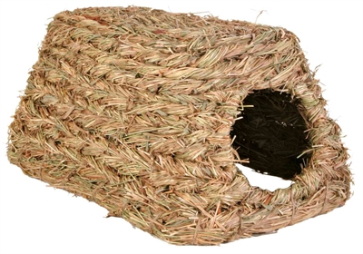 TRIXIE Grashuis Hamster 100% natuurlijke materialen, schuil- & slaapplek, stimuleert nestgedrag - naturel - 28x18x13 cm
