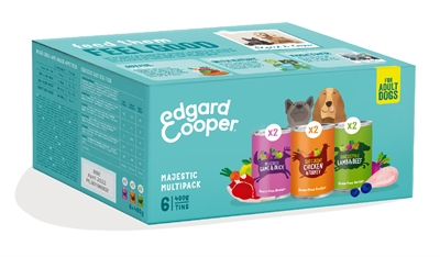 Edgard & Cooper Adult Stücke Huhn/Lamm/Wild Hundefutter Nass 6 x 400 g