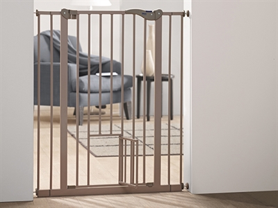 SAVIC DOG BARRIER AFSLUITHEK MET KLEINE DEUR GRIJS
