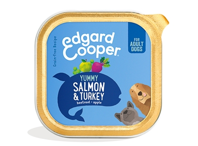 Edgard & Cooper Lachs‑Truthahn Schale Adult, langsam gedämpftes Nassfutter 11x150 g