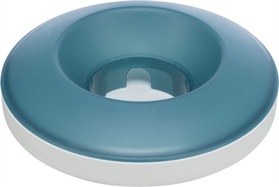 TRIXIE SLOWFEEDING ROCKING BOWL KUNSTSTOF / TPR GRIJS / BLAUW