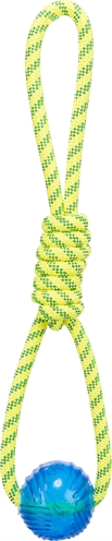 TRIXIE Touwtrekspeeltje Aquatoy Drijvend polyester touw | Geel/Groen - 40x6 cm
