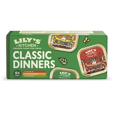 LILY'S KITCHEN DOG ADULT CLASSIC DINNERS TRAY MULTIPACK