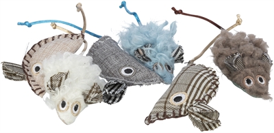 Trixie Jouet pour chat souris peluche tissu avec cataire