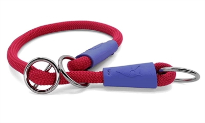 MORSO HALF SLIP HALSBAND HOND REGULAR ROPE GERECYCLED RED VELVET ROOD