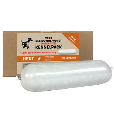 FREDS GESTOOMD VERS VLEES WORST KENNELPACK HERT GRAAN EN GLUTENVRIJ