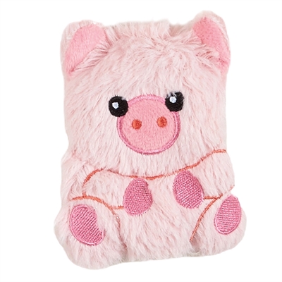FOFOS Kattenspeeltje FLOPPY VARKEN gevuld met kattenkruid, ritselfolie & zacht pluche - Roze - 8x2x11 cm