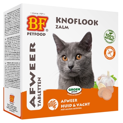 BF PETFOOD Kattensnoepjes KNOFLOOK ZALM Natuurlijk; ondersteunt huid & vacht; glutenvrij - 100 stuks