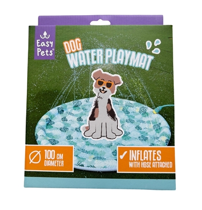 EASYPETS Waterspeelmat SUMMER SPRINKLER MAT Stevige PVC, waterfontein & draagbaar - 100 cm