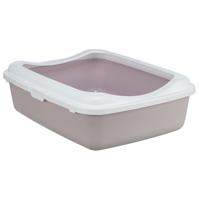 TRIXIE KATTENBAK CLASSIC MET RAND LILA / WIT