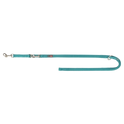 TRIXIE HONDENRIEM PREMIUM VERSTELBAAR TWEELAAGS AQUA