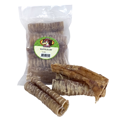 PETSNACK Hondensnack Buffelslurf Gedroogde buffel-luchtpijp - Kauwsnack ondersteunt tandverzorging - 12 cm 300 g