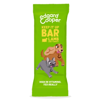 EDGARD & COOPER Hondensnack Adult Bar Lam/Kalkoen Verse ingrediënten, Graanvrij, Voedzame energieboost - 30 g