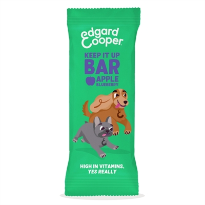 EDGARD & COOPER Hondensnack Adult Bar Appel/Bosbes Keep it Up - Graanvrij, verse ingrediënten, vitaminen - 30 g