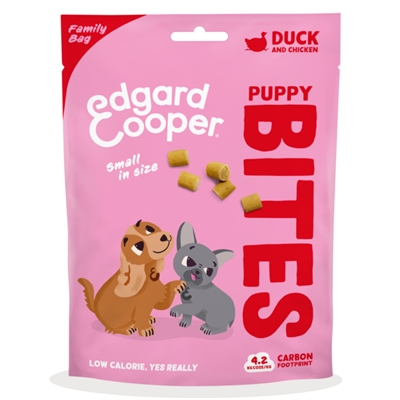 EDGARD & COOPER Hondensnack Puppy Bites Eend/Kip - Graanvrij, caloriearm, rijk aan Omega-3 - 120 g