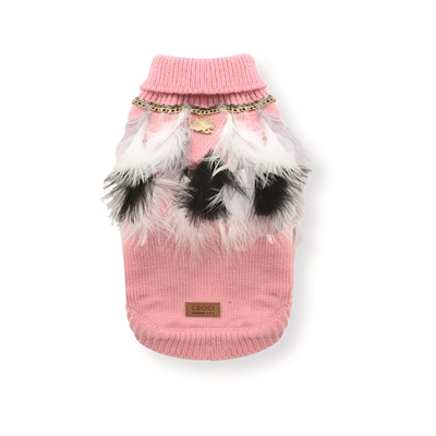 CROCI HONDENTRUI MET VEREN ROZE / WIT