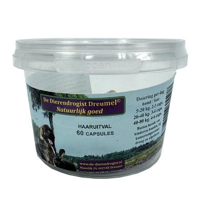 DIERENDROGIST BIJ HAARUITVAL CAPSULES