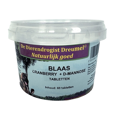 DIERENDROGIST BLAAS / CRANBERRY / D-MANNOSE TABLETTEN