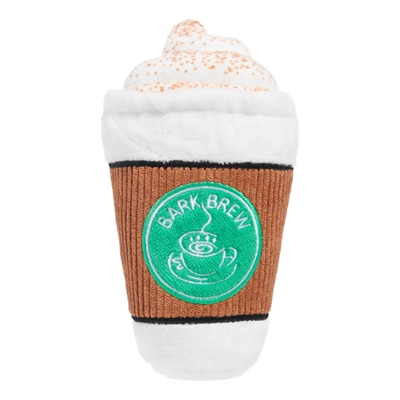 BARK Hundespielzeug Cup Of Bark Roast Kaffeebecher großer Quietscher, weiche Füllung, für alle Größen - Braun - 24×24,5×6,5 cm