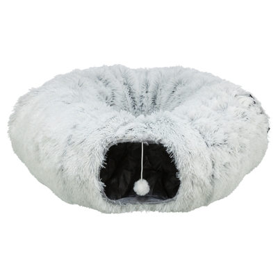 TRIXIE HARVEY PLUCHE SPEELTUNNEL / DONUT WIT / GRIJS