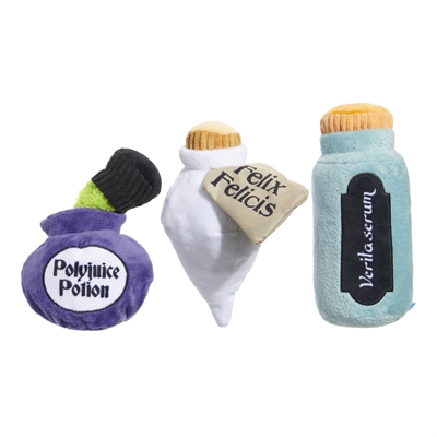 BARK Potions Pack Up Harry Potter pluche hondenspeelgoed pluche piepend 19x14x7 cm
