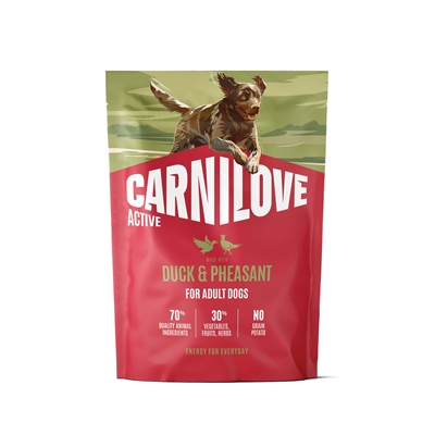 CARNILOVE Active Adult All Breeds Eend+Fazant hondenvoer droog 1,5 kg