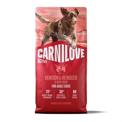 CARNILOVE ACTIVE ADULT ALL BREEDS VENISON / REINDEER / WILD BOAR