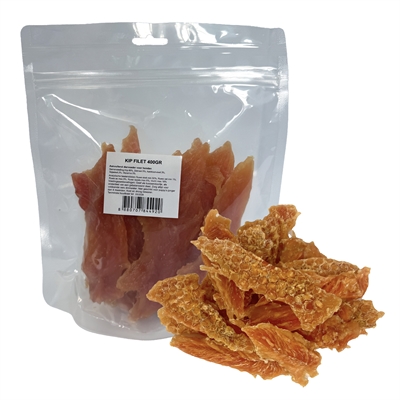 I AM Hondensnack CHICKEN FILLET - Gedroogde kip, Ondersteunt gebit, Voorkomt verveling - 400 g