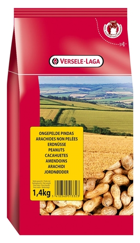VERSELE-LAGA Ongepelde PRESTIGE pinda's Zorgvuldig geselecteerd - Strooivoer & rijgbaar, energiebron voor vogels - 1,4 kg