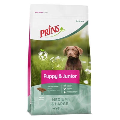 PRINS Puppyvoeding ProCare Puppy/Junior - Prebiotica & probiotica, hoger eiwit en vet voor groei - 3 kg