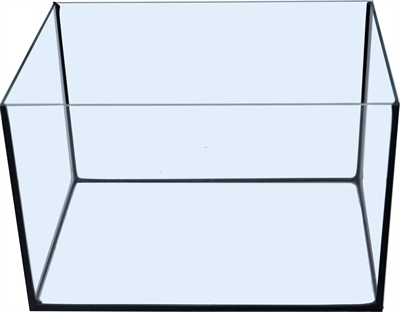 MERKLOOS Aquarium Met Zwarte Kit Zonder Bovenkap - Duurzame zwarte naden | 5mm glas - 30x20x20 cm