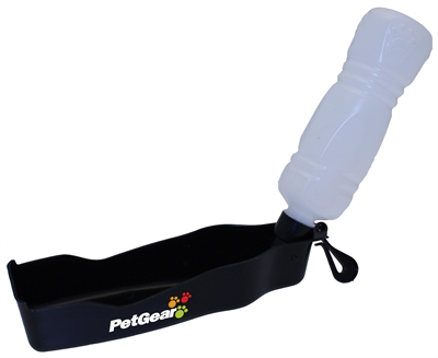 PETGEAR Drinkfles Travel Uitklapbare waterfles & drinkbak 2-in-1 - Lekvrij - 500 ml/29 cm