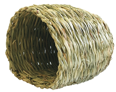 NATURE FIRST Schuilhuis HAPPY PET GRASSY NEST 100% gevlochten gras pesticidevrij, speel- en nesthuis - Naturel - 23x27x20 cm