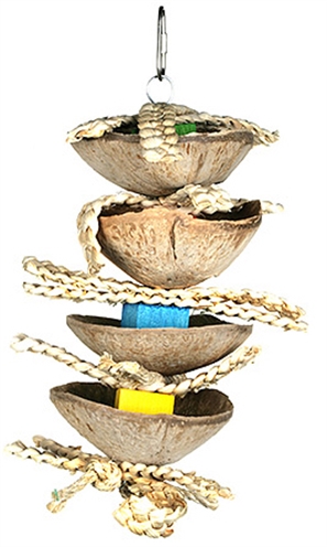 CRITTER'S CHOICE Speelgoed HAPPY PET CHINCHILLA COCO FUN Natuurlijk kokos- & houtmateriaal met ophanghaak - Bruin - Uni