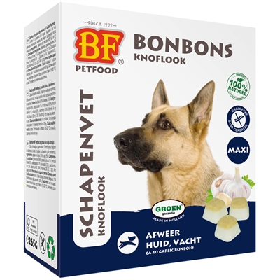 BF PETFOOD Schapenvet Maxi Bonbons Knoflook Ondersteunt weerstand, afwerend tegen vlo en te