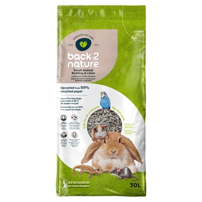 BACK-2-NATURE Bodembedekking Gerecycled 99% gerecycled papier, zeer absorberend en geurbindend - 30 L