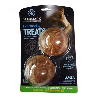 STARMARK Everlasting Treats Veggie Kip Langdurig kauwen & gebitsverzorging - N.v.t. - Ø7,5 cm (Large) 2 stuks voor >18 kg