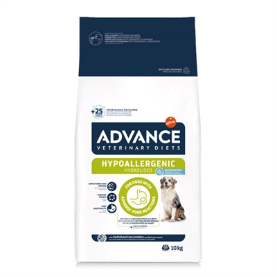 ADVANCE VETERINARY DIET Hondenvoer DOG HYPOALLERGENIC Hypoallergeen, gehydrolyseerd soja-eiwit - 10 kg