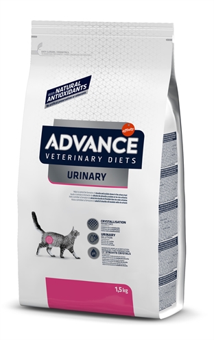 ADVANCE VETERINARY DIET Dieetvoer kat CAT URINARY URINEWEGEN Vermindert struviet- & oxalaatstenen, lage magnesium - 1,5 kg